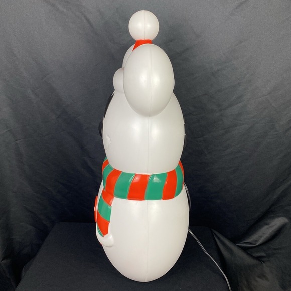 Disney Blow Mold Mickey Mouse Snowman White 23 Inches Christmas  display picture 1